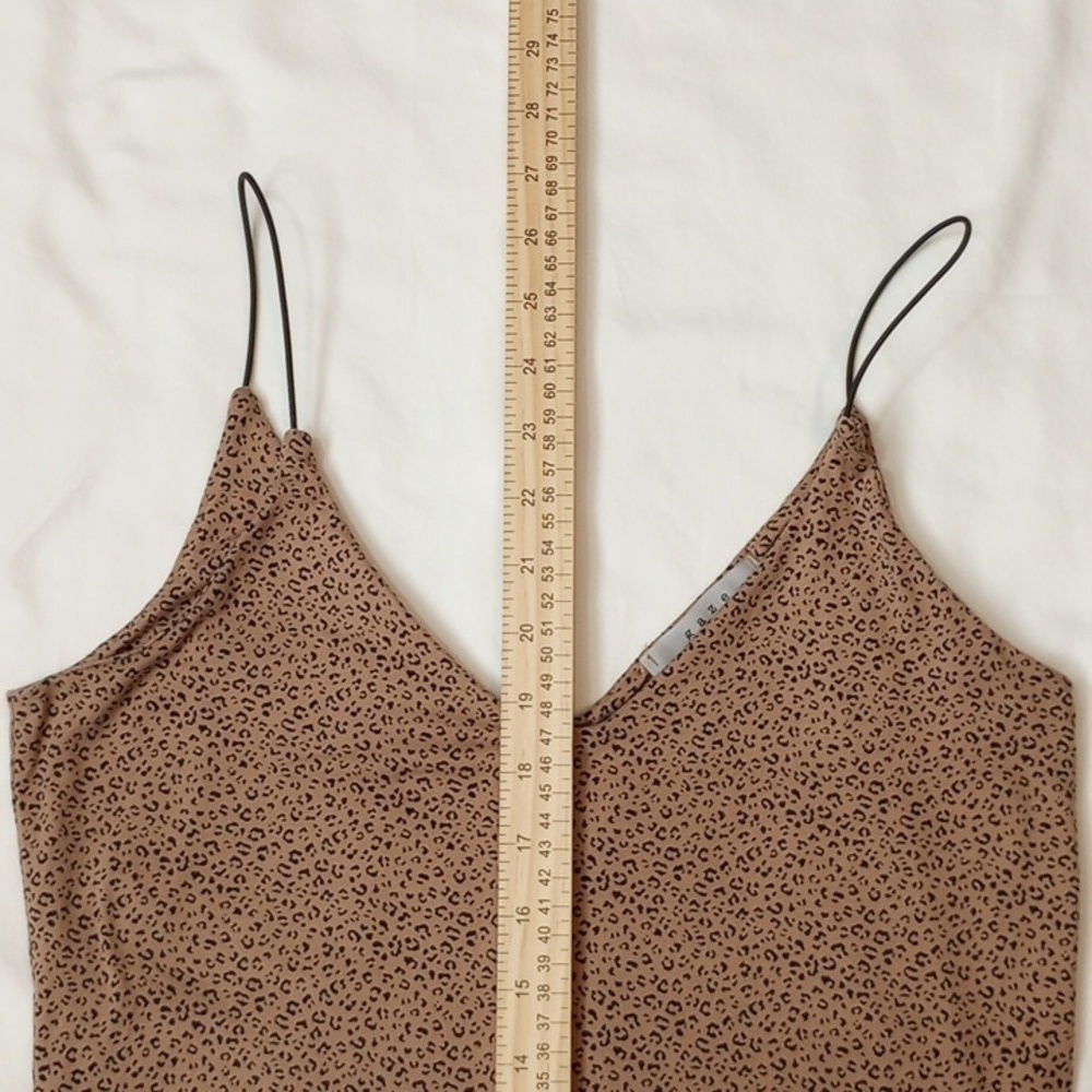 Gaze Womens Bodysuit Sz M Brown Leopard Fall Layering Base Autumn Halloween Soft - Picture 6 of 7